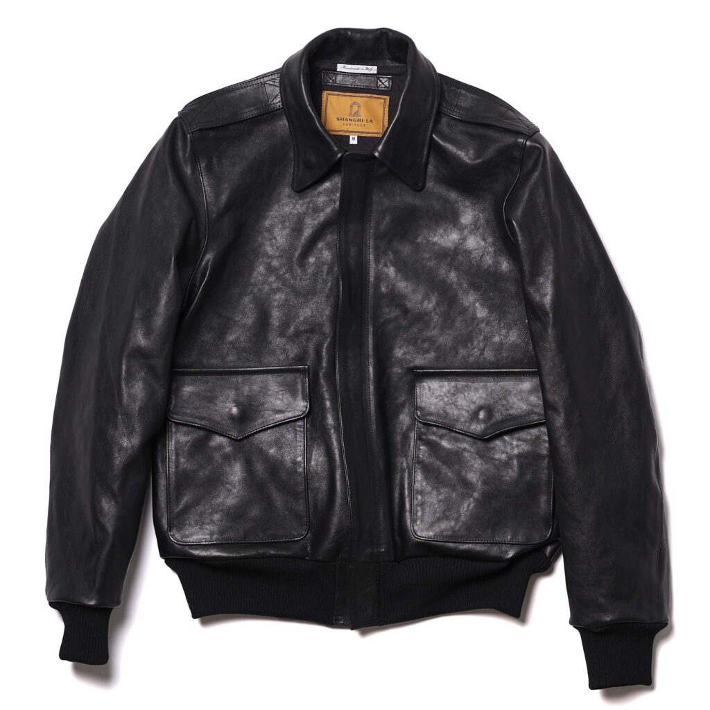 “Don Gentile” A-2 Black Horsehide Leather Flight Jacket