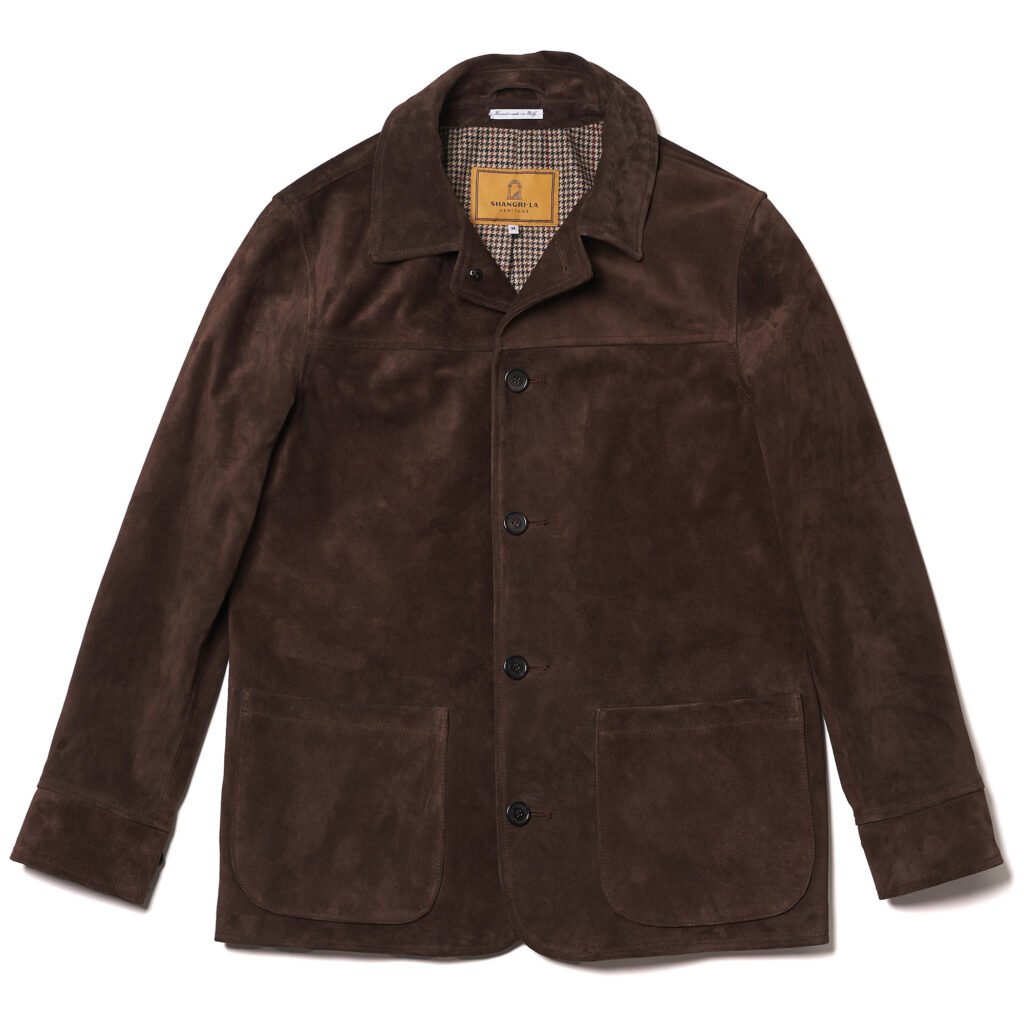 “Enzo” Testa di Moro Suede Car Coat