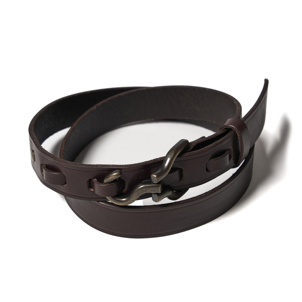 "Uncino" Testa di Moro Leather Belt