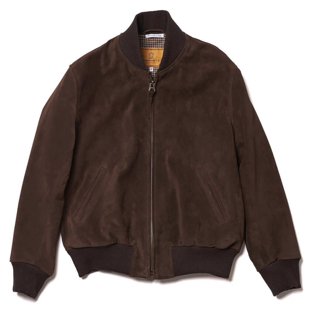 "Varsity" Testa di Moro Suede Jacket