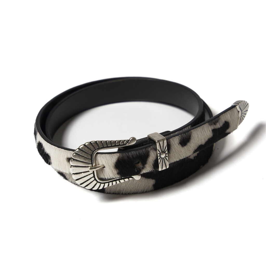 "Wild Star" Hair-on-Hide Leather Western Belt