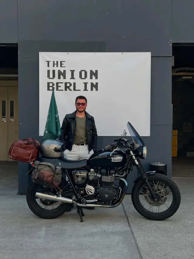 A Solo Adventure of more than 2500 km from Bergamo to Berlin, showcasing our Masterpieces for SS26 Collection.

A Motorcycle Trip with an Old Triumph Bonneville, living the Wild Nature and the Real Life on the Road, and testing the new “Varenne” Black Badalassi® Leather Jacket. 

Many thanks to All to people who passed by our stand and supported Us and our Philosophy.

“It Always Seems Impossible Until It’s Done”.

See you soon 🤝